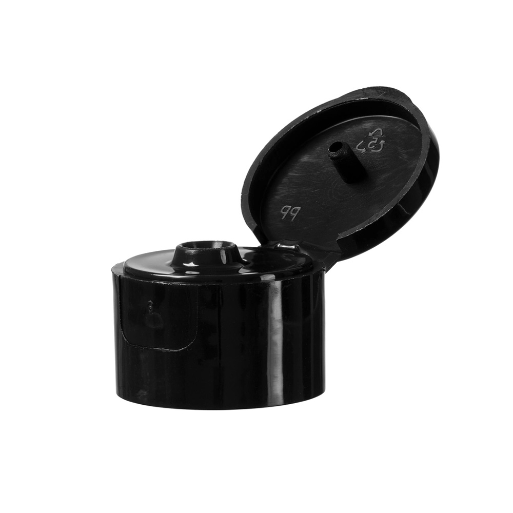 Black Smooth Flip Top Cap, 24-410, HI Seal | Propacks